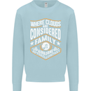 Skydiving Clouds Are Family Skydiver Mens Sweatshirt Jumper Light Blue