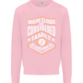 Skydiving Clouds Are Family Skydiver Mens Sweatshirt Jumper Light Pink