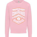 Skydiving Clouds Are Family Skydiver Mens Sweatshirt Jumper Light Pink
