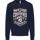 Skydiving Clouds Are Family Skydiver Mens Sweatshirt Jumper Navy Blue