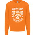 Skydiving Clouds Are Family Skydiver Mens Sweatshirt Jumper Orange