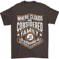 Skydiving Clouds Are Family Skydiver Mens T-Shirt Cotton Gildan Dark Chocolate