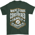 Skydiving Clouds Are Family Skydiver Mens T-Shirt Cotton Gildan Forest Green