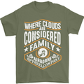 Skydiving Clouds Are Family Skydiver Mens T-Shirt Cotton Gildan Military Green