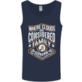 Skydiving Clouds Are Family Skydiver Mens Vest Tank Top Navy Blue