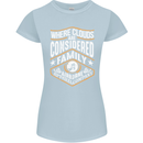 Skydiving Clouds Are Family Skydiver Womens Petite Cut T-Shirt Light Blue
