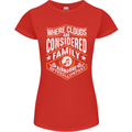 Skydiving Clouds Are Family Skydiver Womens Petite Cut T-Shirt Red