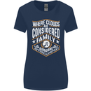 Skydiving Clouds Are Family Skydiver Womens Wider Cut T-Shirt Navy Blue