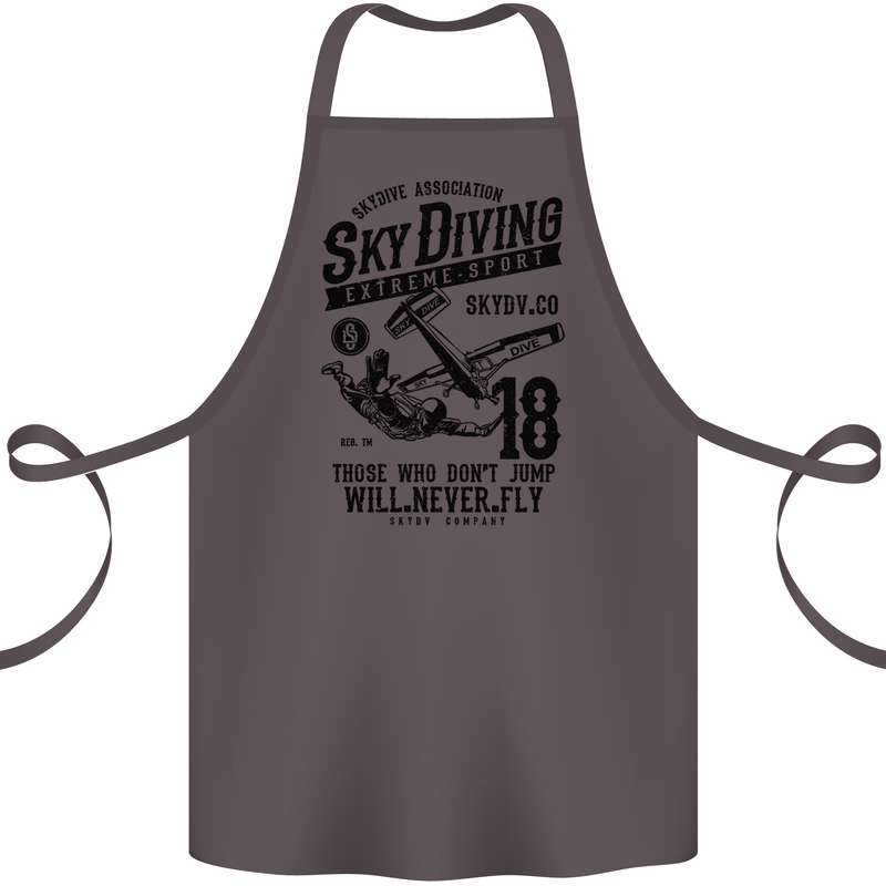 Skydiving Extreme Sports Skydiver Freefall Cotton Apron 100% Organic Dark Grey