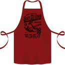 Skydiving Extreme Sports Skydiver Freefall Cotton Apron 100% Organic Maroon