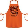 Skydiving Extreme Sports Skydiver Freefall Cotton Apron 100% Organic Orange
