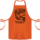 Skydiving Extreme Sports Skydiver Freefall Cotton Apron 100% Organic Orange