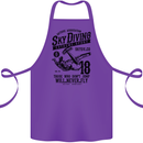 Skydiving Extreme Sports Skydiver Freefall Cotton Apron 100% Organic Purple