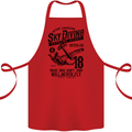 Skydiving Extreme Sports Skydiver Freefall Cotton Apron 100% Organic Red