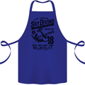 Skydiving Extreme Sports Skydiver Freefall Cotton Apron 100% Organic Royal Blue