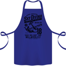 Skydiving Extreme Sports Skydiver Freefall Cotton Apron 100% Organic Royal Blue