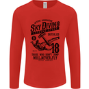 Skydiving Extreme Sports Skydiver Freefall Mens Long Sleeve T-Shirt Red