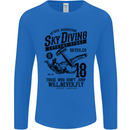 Skydiving Extreme Sports Skydiver Freefall Mens Long Sleeve T-Shirt Royal Blue