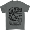 Skydiving Extreme Sports Skydiver Freefall Mens T-Shirt Cotton Gildan Charcoal