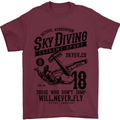 Skydiving Extreme Sports Skydiver Freefall Mens T-Shirt Cotton Gildan Maroon