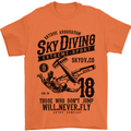 Skydiving Extreme Sports Skydiver Freefall Mens T-Shirt Cotton Gildan Orange