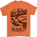 Skydiving Extreme Sports Skydiver Freefall Mens T-Shirt Cotton Gildan Orange