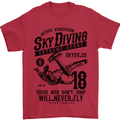 Skydiving Extreme Sports Skydiver Freefall Mens T-Shirt Cotton Gildan Red