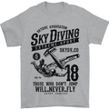 Skydiving Extreme Sports Skydiver Freefall Mens T-Shirt Cotton Gildan Sports Grey