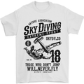 Skydiving Extreme Sports Skydiver Freefall Mens T-Shirt Cotton Gildan White