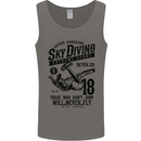 Skydiving Extreme Sports Skydiver Freefall Mens Vest Tank Top Charcoal