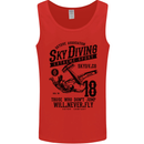 Skydiving Extreme Sports Skydiver Freefall Mens Vest Tank Top Red