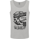 Skydiving Extreme Sports Skydiver Freefall Mens Vest Tank Top Sports Grey