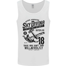 Skydiving Extreme Sports Skydiver Freefall Mens Vest Tank Top White