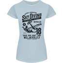 Skydiving Extreme Sports Skydiver Freefall Womens Petite Cut T-Shirt Light Blue