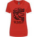 Skydiving Extreme Sports Skydiver Freefall Womens Wider Cut T-Shirt Red