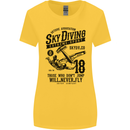 Skydiving Extreme Sports Skydiver Freefall Womens Wider Cut T-Shirt Yellow