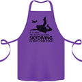 Skydiving Is Not for You Skydive Skydiver Cotton Apron 100% Organic Purple