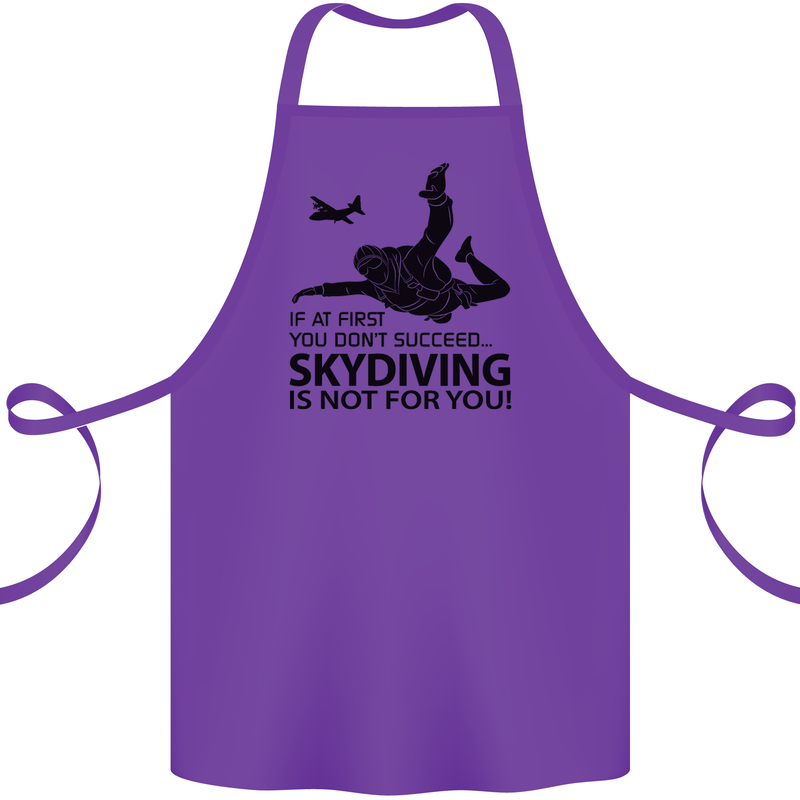 Skydiving Is Not for You Skydive Skydiver Cotton Apron 100% Organic Purple