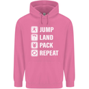 Skydiving Jump Land Pack Funny Skydiver Childrens Kids Hoodie Azalea