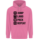 Skydiving Jump Land Pack Funny Skydiver Childrens Kids Hoodie Azalea