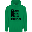 Skydiving Jump Land Pack Funny Skydiver Childrens Kids Hoodie Irish Green
