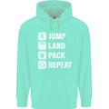 Skydiving Jump Land Pack Funny Skydiver Childrens Kids Hoodie Peppermint
