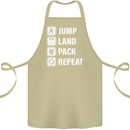 Skydiving Jump Land Pack Funny Skydiver Cotton Apron 100% Organic Khaki