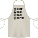 Skydiving Jump Land Pack Funny Skydiver Cotton Apron 100% Organic Natural