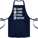 Skydiving Jump Land Pack Funny Skydiver Cotton Apron 100% Organic Navy Blue