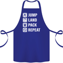 Skydiving Jump Land Pack Funny Skydiver Cotton Apron 100% Organic Royal Blue
