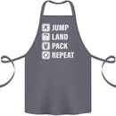 Skydiving Jump Land Pack Funny Skydiver Cotton Apron 100% Organic Steel