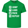 Skydiving Jump Land Pack Funny Skydiver Kids T-Shirt Childrens Irish Green