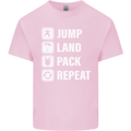 Skydiving Jump Land Pack Funny Skydiver Kids T-Shirt Childrens Light Pink