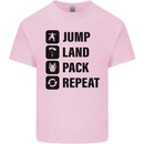 Skydiving Jump Land Pack Funny Skydiver Kids T-Shirt Childrens Light Pink
